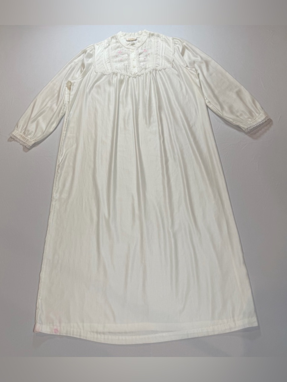 Cachet‎ Vintage Ivory White Long Sleeve Nightgown Large (16-18)